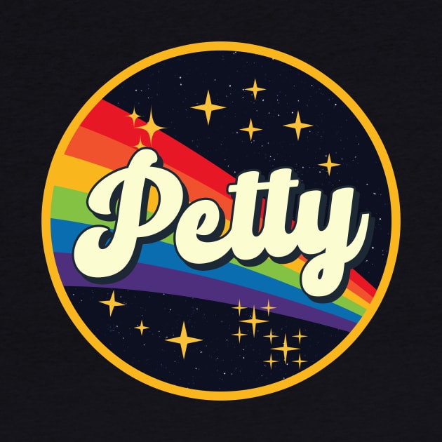 Petty // Rainbow In Space Vintage Style by LMW Art